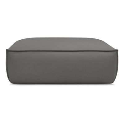 Taburet gri cu tapițerie din imitație de piele Boheme – Bobochic Paris