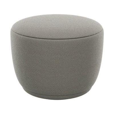 Taburet gri cu tapițerie din stofă bouclé KUON – Blomus