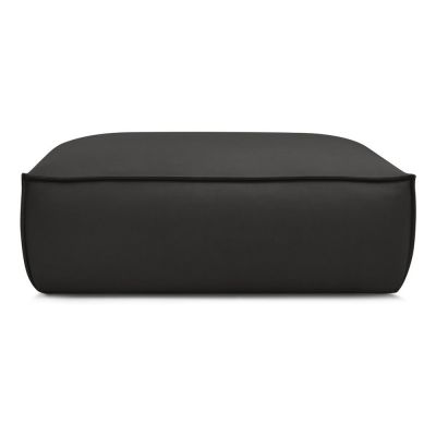 Taburet negru cu tapițerie din imitație de piele Boheme – Bobochic Paris