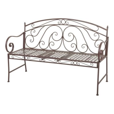 Bancă de grădină maro din metal Saket – Garden Pleasure