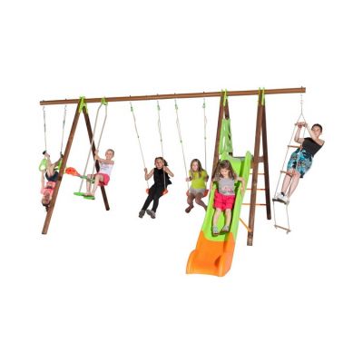 Complex de leagane cu tobogan pentru 7 copii Octavo Trigano