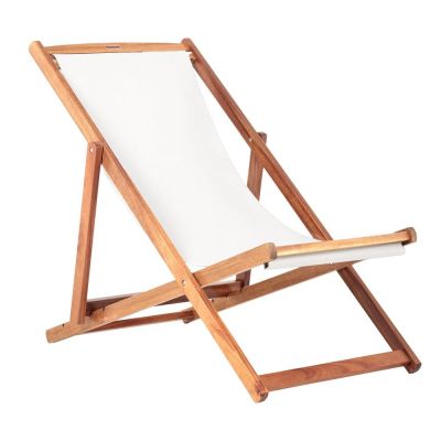 Șezlong de grădină bej/culoare naturală închisă din lemn masiv Dionysus – Bonami Essentials