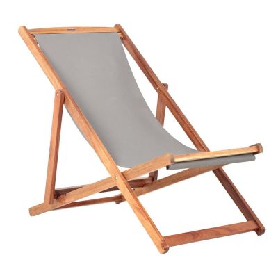 Șezlong de grădină gri/în culoare naturală din lemn masiv Dionysus – Bonami Essentials