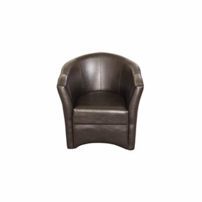 Fotoliu CAFENEA piele ecologica wenge, 73x64x78 cm