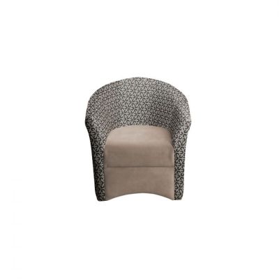 Fotoliu CAFENEA PRINT, bej + print mozaic, 75x65x80 cm