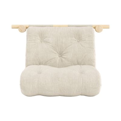 Fotoliu crem cu tapițerie din catifea reiată Hooked – Karup Design