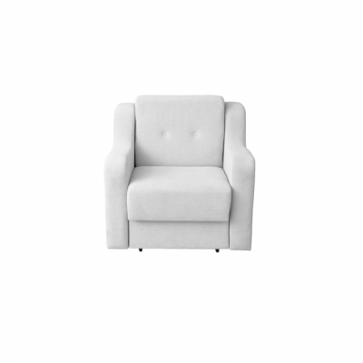 Fotoliu GINA II extensibil, cu arcuri si lada depozitare, gri deschis, 95x100x95 cm