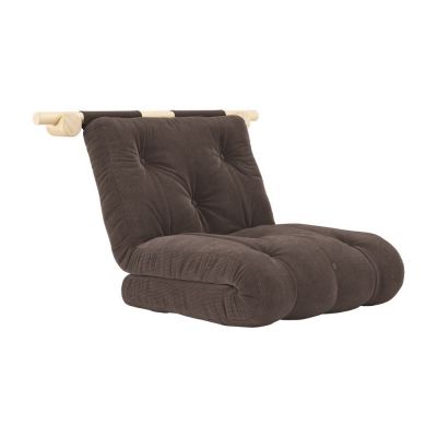 Fotoliu maro Ã®nchis cu tapiÈu009Berie din catifea reiatÄHooked âu0080Karup Design