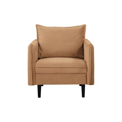 Fotoliu maro cu tapițerie din catifea Juli – Ropez