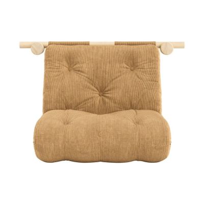 Fotoliu maro deschis cu tapițerie din catifea reiată Hooked – Karup Design