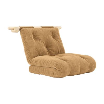 Fotoliu maro deschis cu tapiÈu009Berie din catifea reiatÄHooked âu0080Karup Design