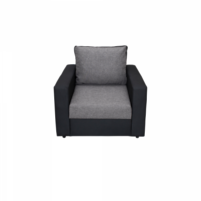 Fotoliu NERO extensibil, negru + gri inchis, 93x90x80 cm