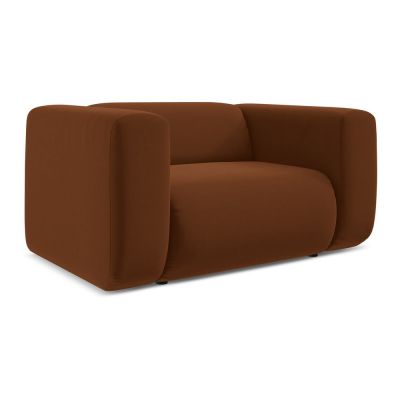 Fotoliu portocaliu/maro cu tapiÈu009Berie din catifea Ekahi âu0080Makamii