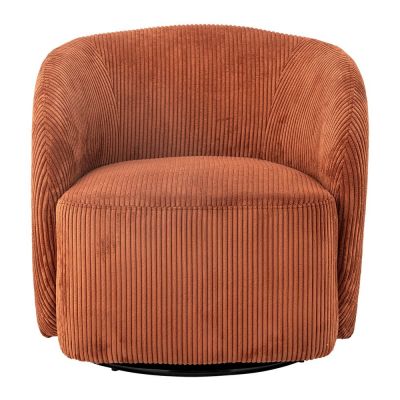 Fotoliu portocaliu wing cu tapițerie din catifea reiată Pradi – Bloomingville