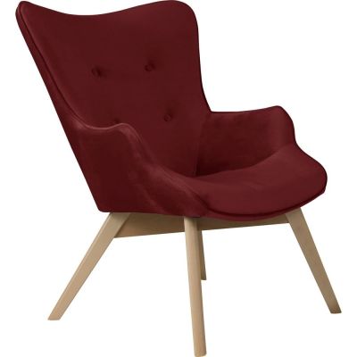 Fotoliu roÈu0099u cu tapiÈu009Berie din catifea Niko âu0080Ropez