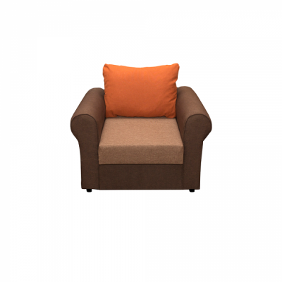 Fotoliu SARA extensibil, maro inchis + maro deschis + caramiziu, 105x95x78 cm