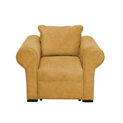 Fotoliu SEUL cu arcuri, galben, 115x100x100 cm