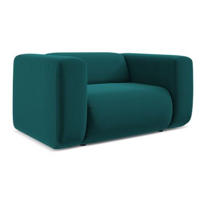 Fotoliu turcoaz cu tapiÈu009Berie din catifea Ekahi âu0080Makamii