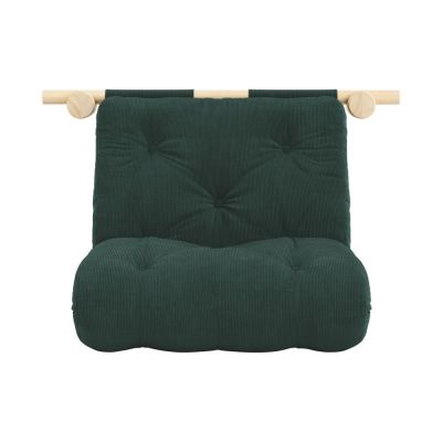 Fotoliu verde închis cu tapițerie din catifea reiată Hooked – Karup Design