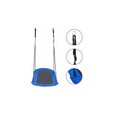 Leagan cuib cu steaguri 165x70 cm,albastru