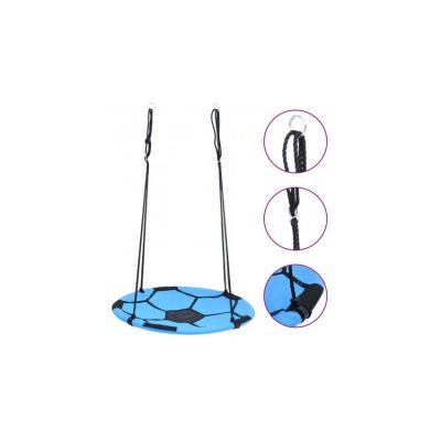 Leagan cuib, model fotbal, albastru,100 cm