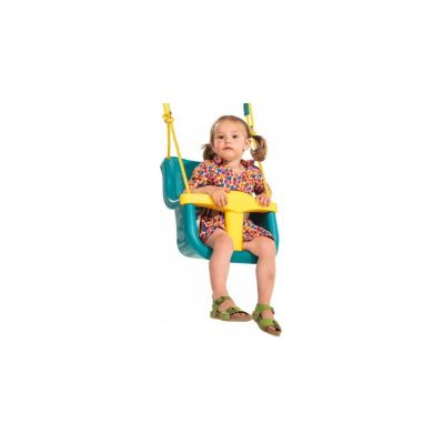 Leagan pentru copii si bebelusi, 0-3 ani, Luxe PP galben - turcoaz