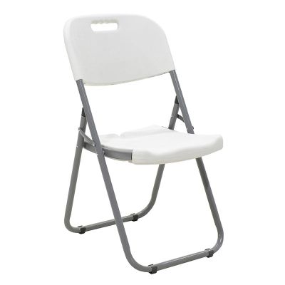 Scaun de camping pliabil comercial Edison cu si armat, alb, 45x50x88 cm