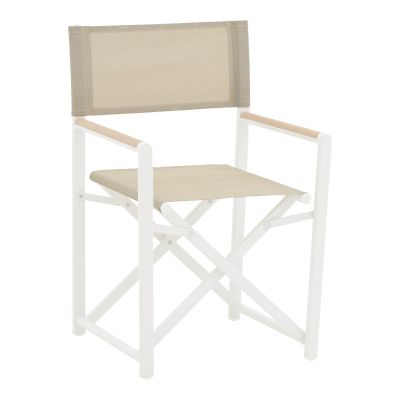 Scaun regizor Mabu, Alb - Gri inchis, 56x48x86 cm