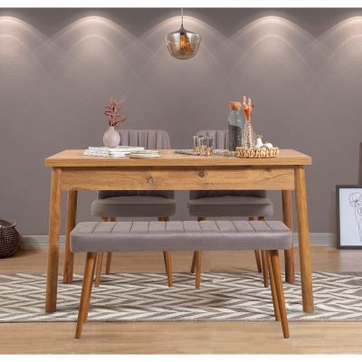 Set Masa Bucatarie și scaune (4 bucăți) Costas, 120x77x75 cm