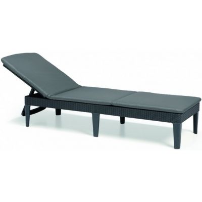 Sezlong gri cu perne Jaipur,Keter