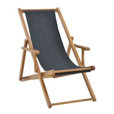 Sezlong Xurian  lemn de salcâm pvc pvc negru