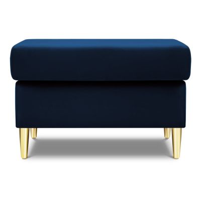 Taburet albastru cu tapițerie din catifea Kyoto – Cosmopolitan Design