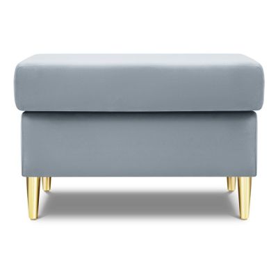 Taburet albastru deschis cu tapițerie din catifea Kyoto – Cosmopolitan Design