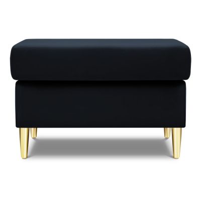 Taburet albastru închis cu tapițerie din catifea Kyoto – Cosmopolitan Design