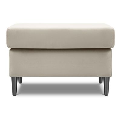 Taburet bej cu tapițerie din catifea Kyoto – Cosmopolitan Design