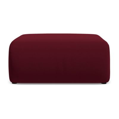 Taburet burgundy cu tapițerie din catifea Ekahi – Makamii