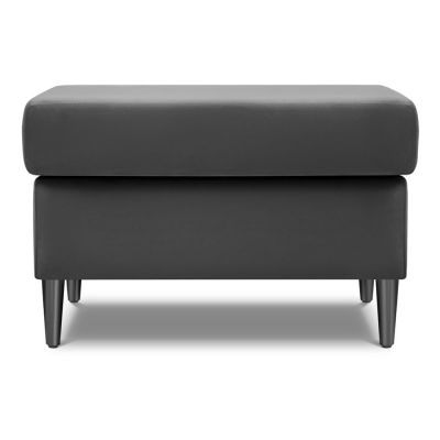 Taburet gri deschis cu tapițerie din catifea Kyoto – Cosmopolitan Design