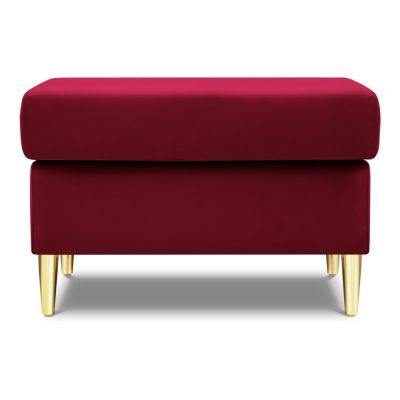 Taburet roșu cu tapițerie din catifea Kyoto – Cosmopolitan Design