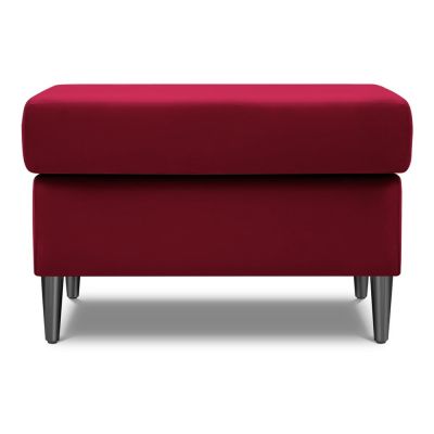 Taburet roșu cu tapițerie din catifea Kyoto – Cosmopolitan Design