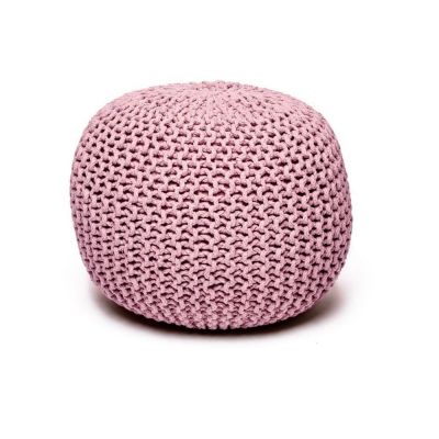 Taburet roz cu tapițerie din tricot Jagger – Bonami Essentials