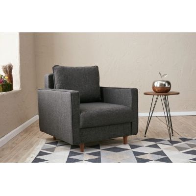 Fotoliu, Balcab Home, 825BLC2770, Lemn de brad / PAL, Antracit