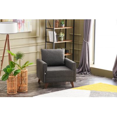 Fotoliu Bella Armchair, Balcab Home, 82x81x85 cm, lemn, antracit