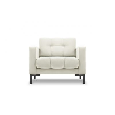 Fotoliu, Mamaia, Micadoni Home, BL, 87x92x75 cm, catifea, bej deschis