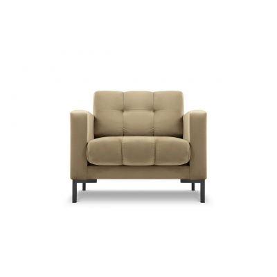 Fotoliu, Mamaia, Micadoni Home, BL, 87x92x75 cm, catifea, bej