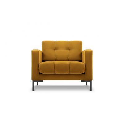 Fotoliu, Mamaia, Micadoni Home, BL, 87x92x75 cm, catifea, galben