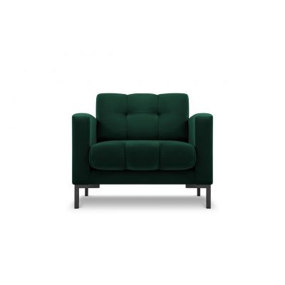 Fotoliu, Mamaia, Micadoni Home, BL, 87x92x75 cm, catifea, verde bottle