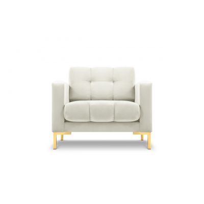 Fotoliu, Mamaia, Micadoni Home, GL, 87x92x75 cm, catifea, bej deschis