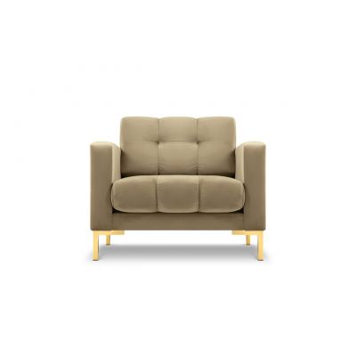 Fotoliu, Mamaia, Micadoni Home, GL, 87x92x75 cm, catifea, bej
