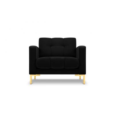 Fotoliu, Mamaia, Micadoni Home, GL, 87x92x75 cm, catifea, negru