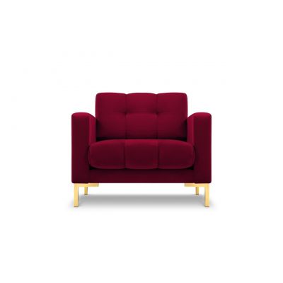 Fotoliu, Mamaia, Micadoni Home, GL, 87x92x75 cm, catifea, rosu